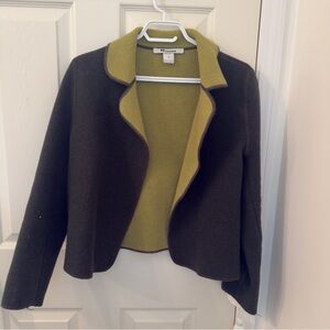 Elegant Women's Cardigan in Black and Olive